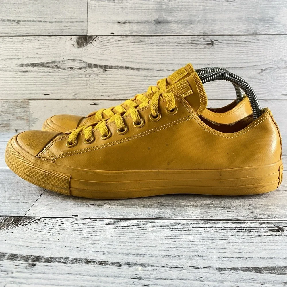 Converse Shoes Unisex Mens 9 Womens 11 Yellow Rubber All Star Rain Gear Low Top